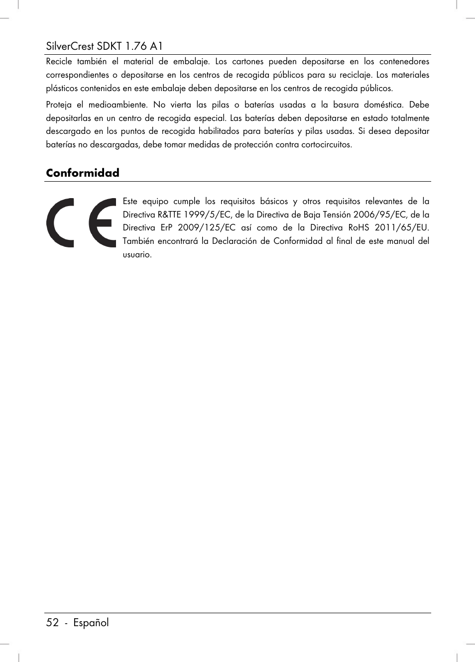 Silvercrest SDKT 1.76 A1 User Manual | Page 54 / 216