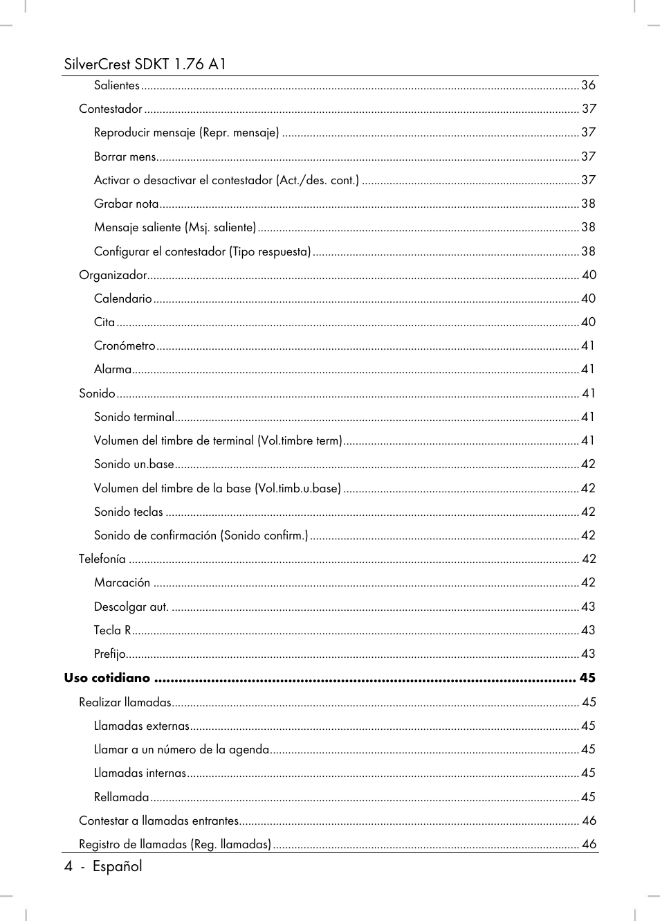 Silvercrest SDKT 1.76 A1 User Manual | Page 6 / 216