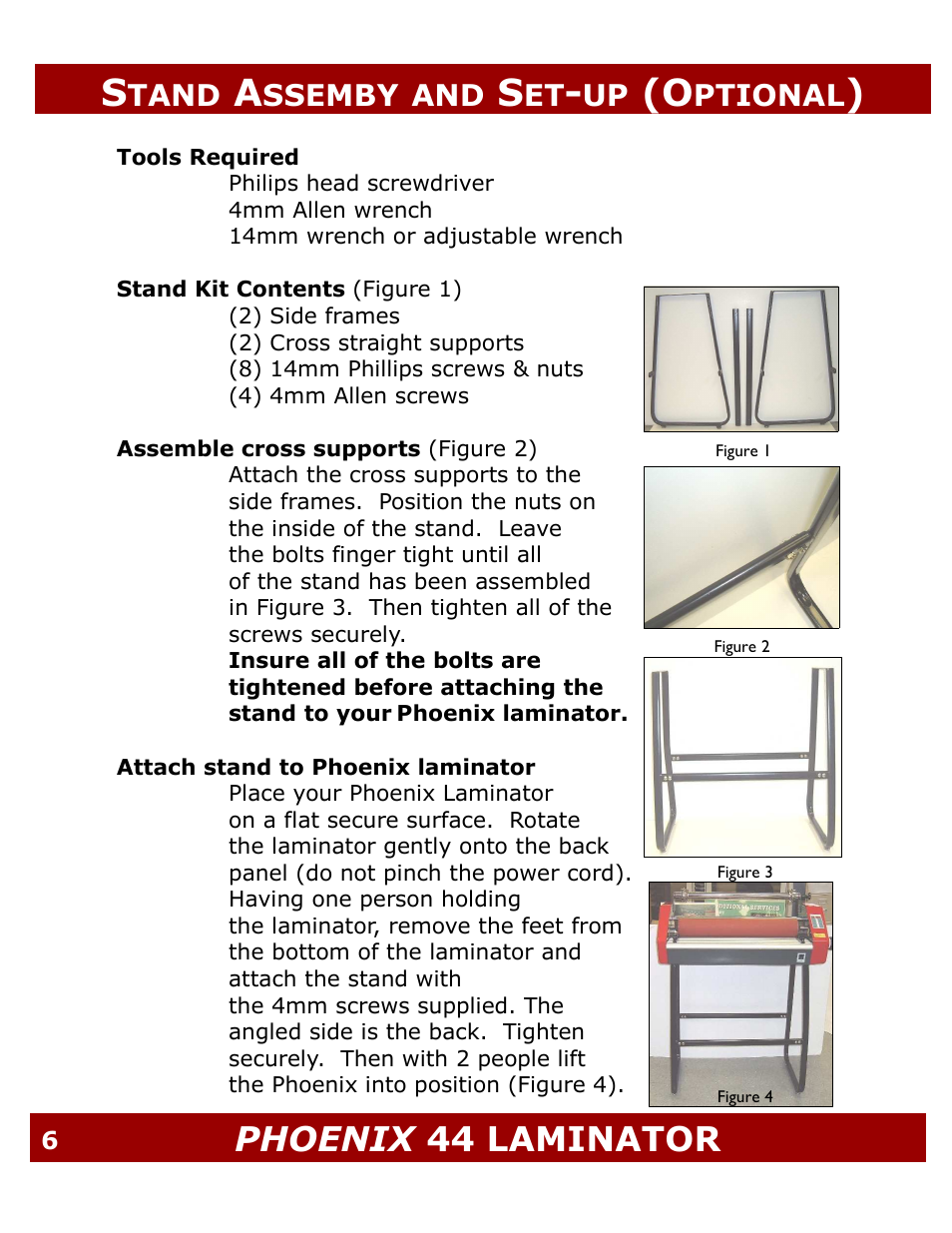 Phoenix 44 laminator | Demco PHOENIX ML44 User Manual | Page 6 / 25