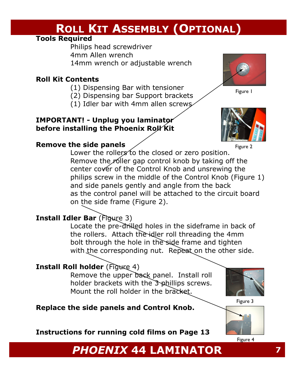 Phoenix 44 laminator | Demco PHOENIX ML44 User Manual | Page 7 / 25