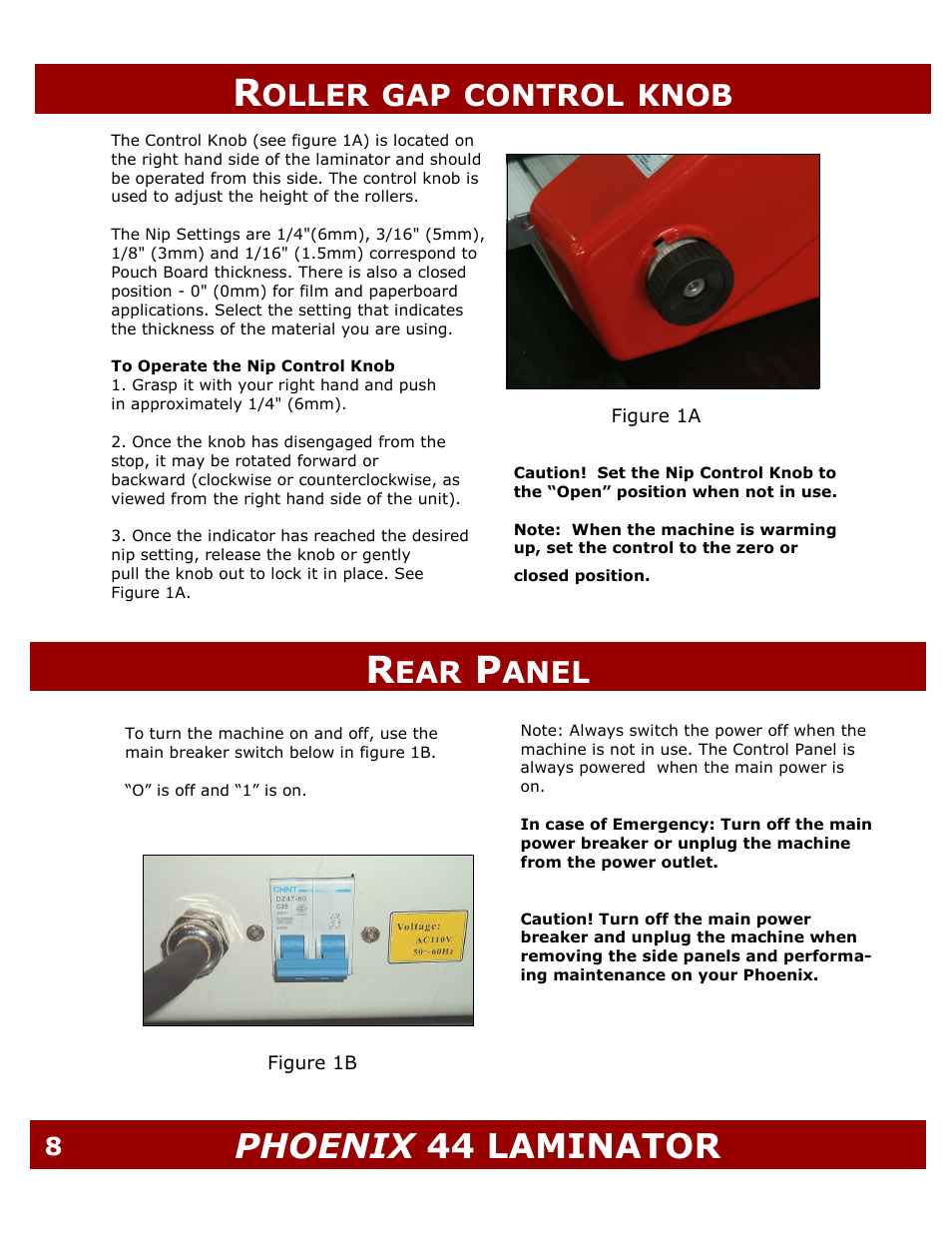 Phoenix 44 laminator | Demco PHOENIX ML44 User Manual | Page 8 / 25