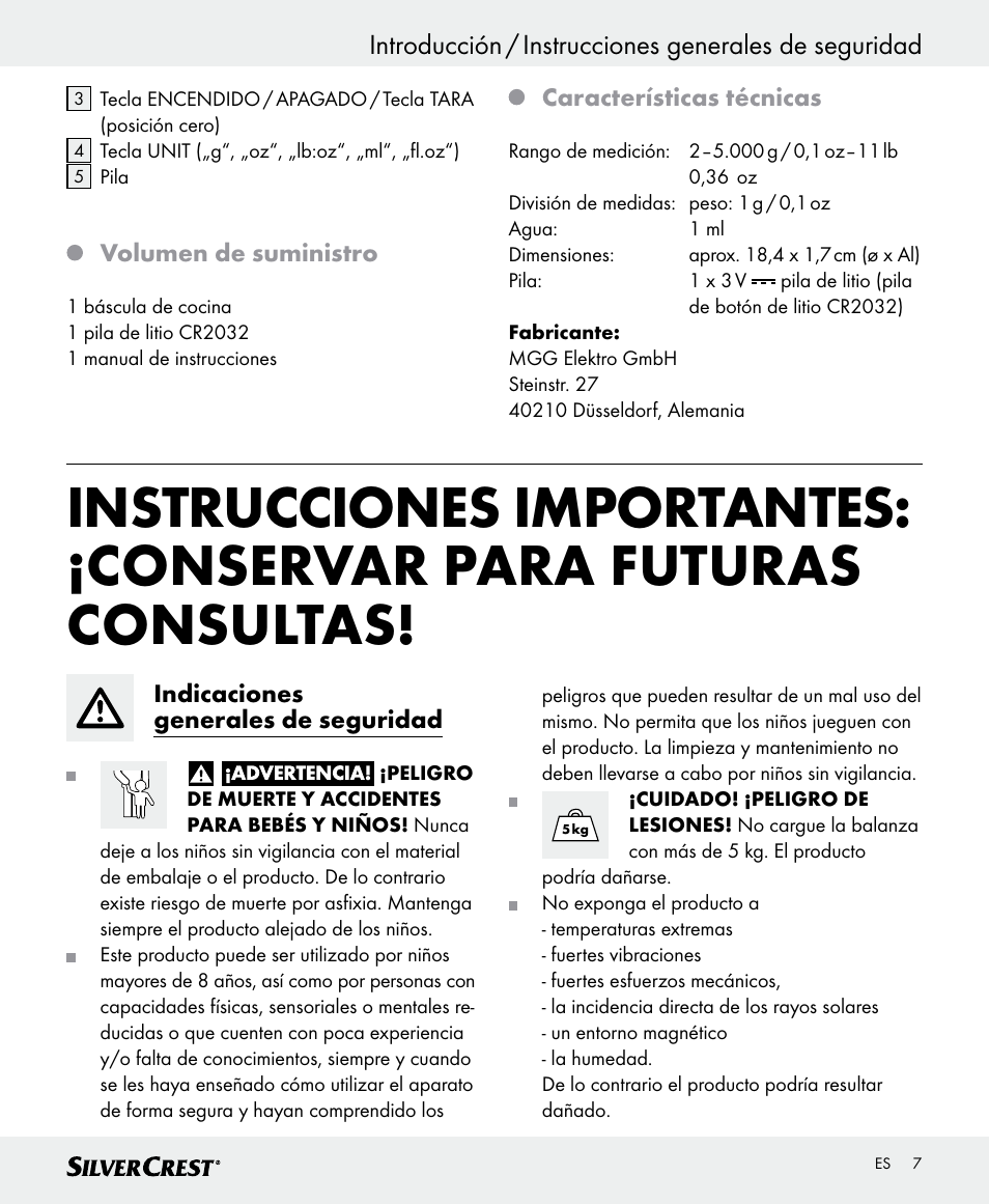 Silvercrest SKWD A1 User Manual | Page 7 / 38