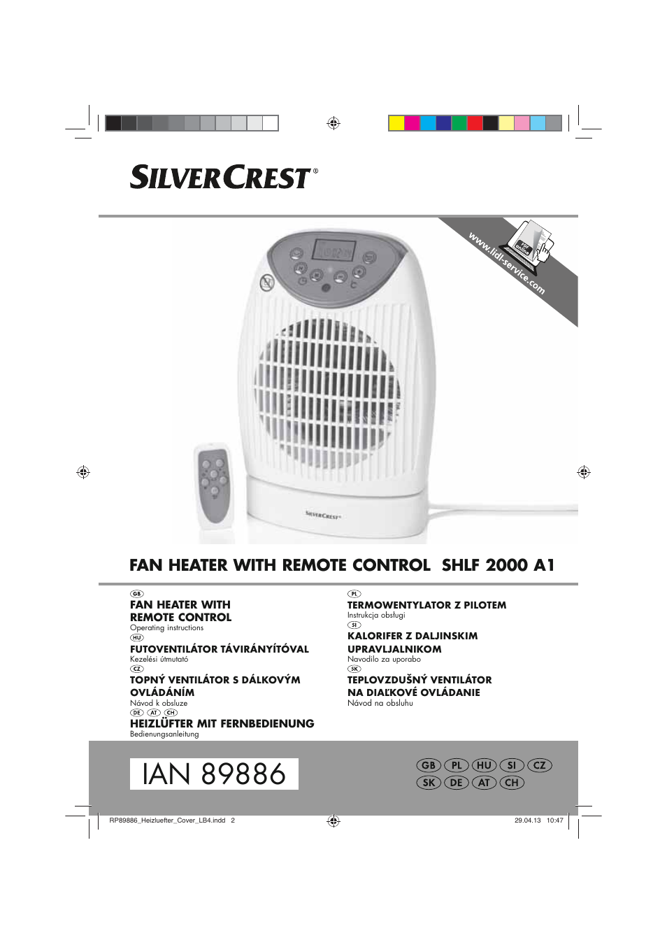 Silvercrest SHLF 2000 A1 User Manual | 86 pages