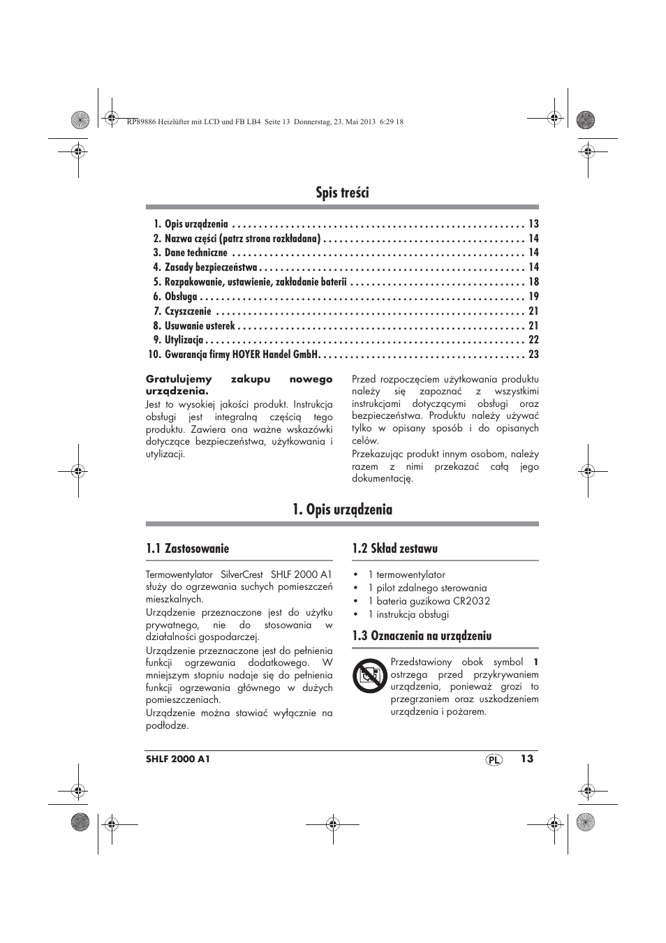 Silvercrest SHLF 2000 A1 User Manual | Page 15 / 86