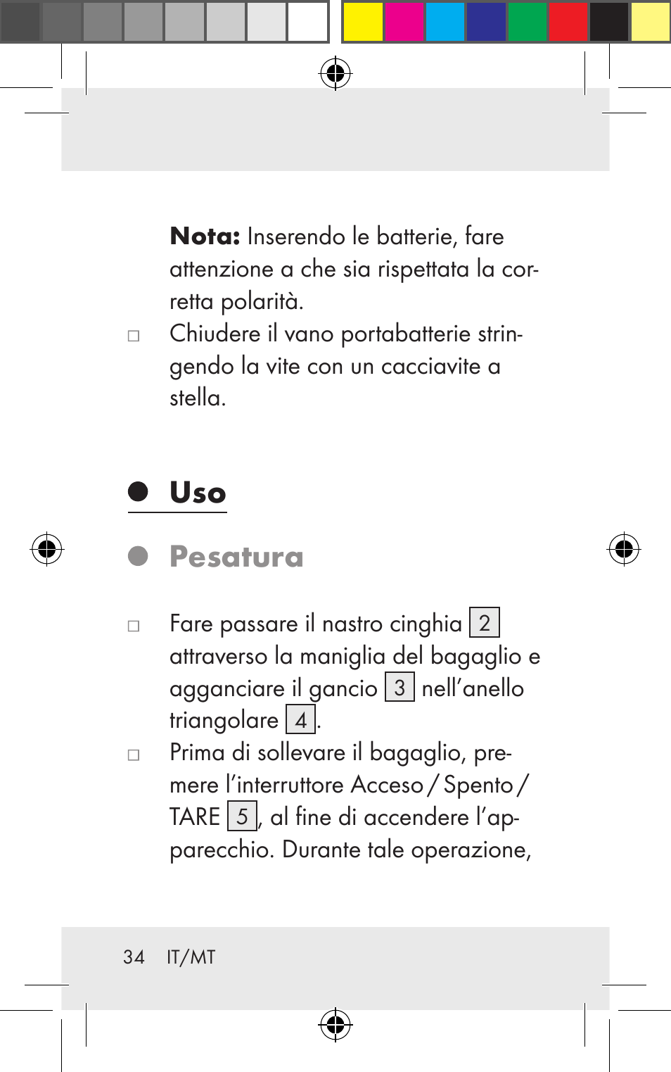 Uso pesatura | Silvercrest Z31123 User Manual | Page 34 / 98