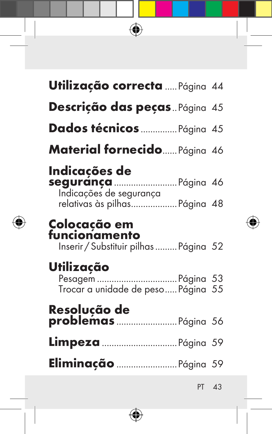 Utilização correcta, Descrição das peças, Dados técnicos | Material fornecido, Indicações de segurança, Colocação em funcionamento, Utilização, Resolução de problemas, Limpeza, Eliminação | Silvercrest Z31123 User Manual | Page 43 / 98
