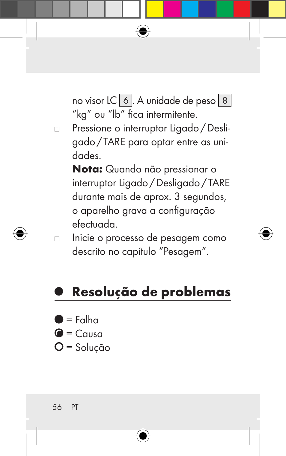 Resolução de problemas | Silvercrest Z31123 User Manual | Page 56 / 98