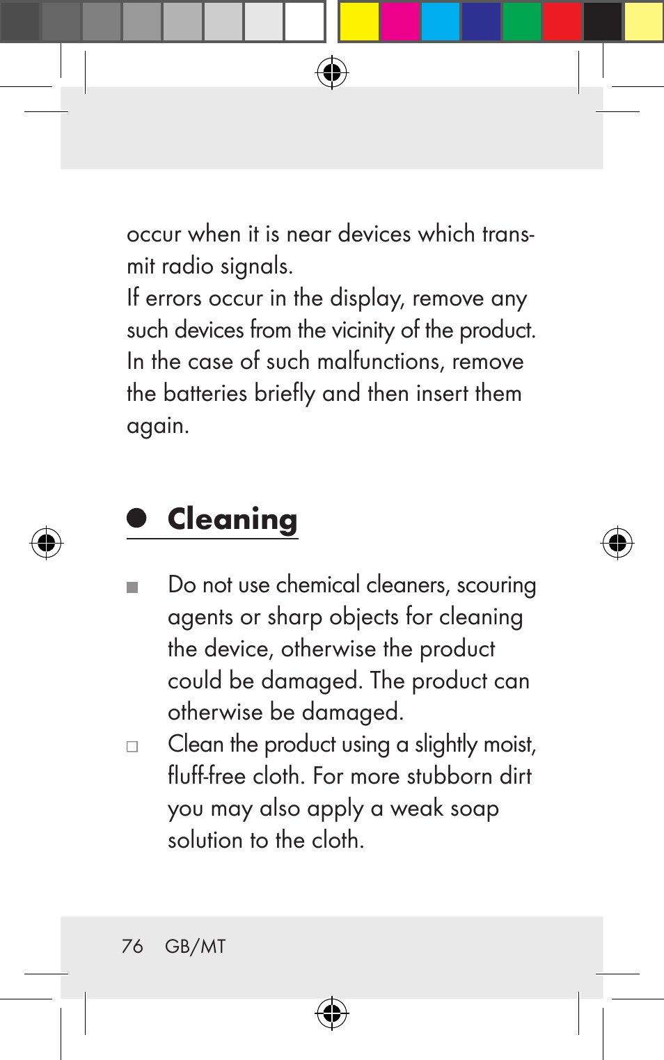 Cleaning | Silvercrest Z31123 User Manual | Page 76 / 98