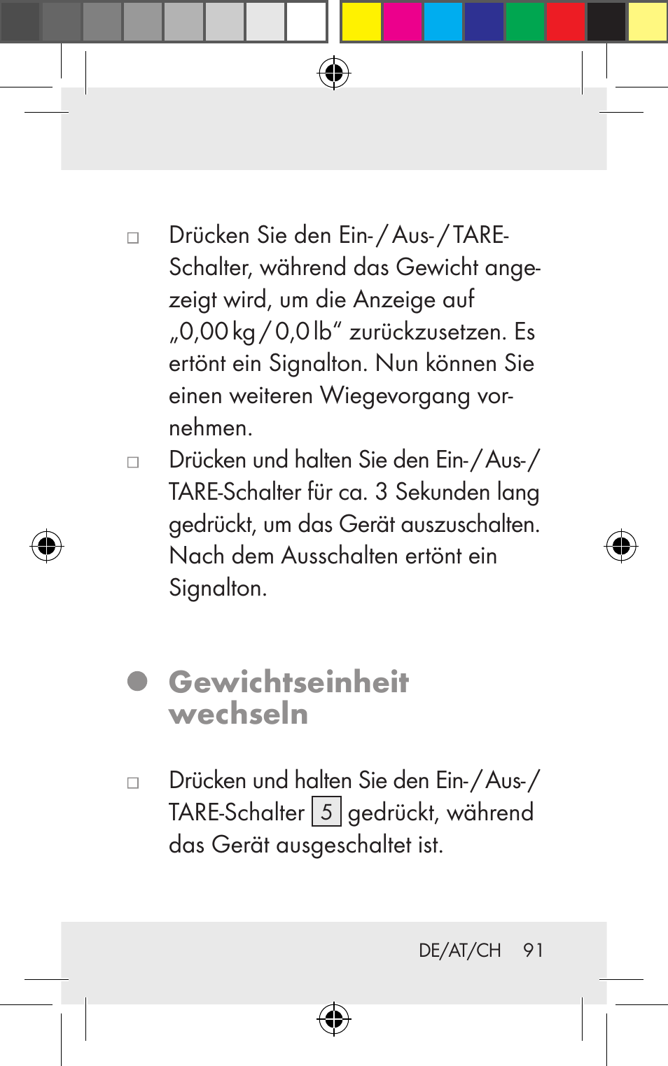 Gewichtseinheit wechseln | Silvercrest Z31123 User Manual | Page 91 / 98