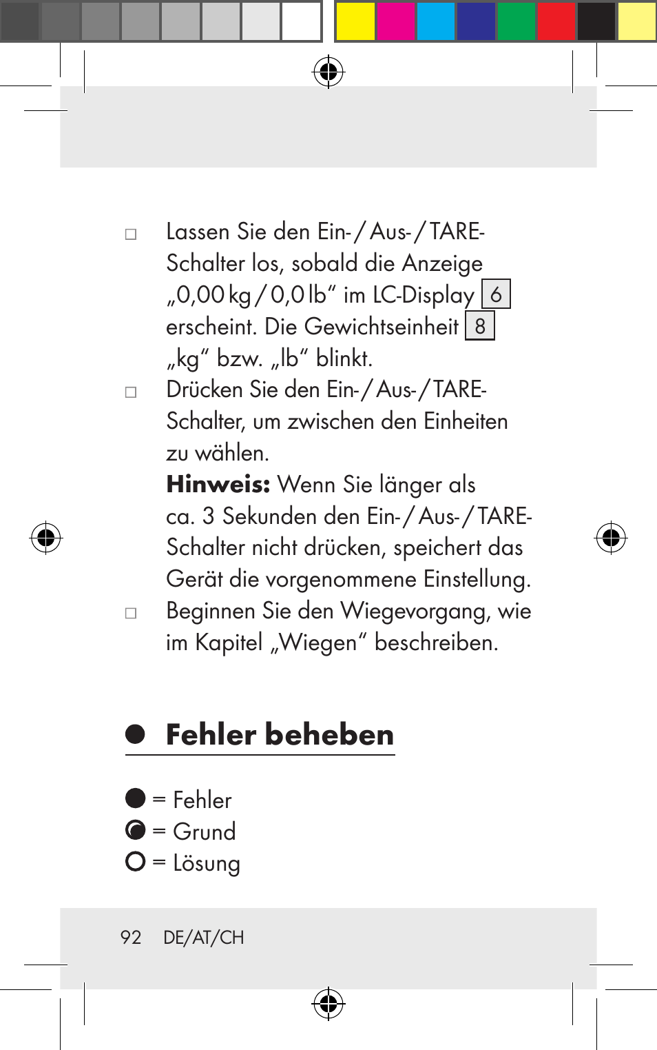Fehler beheben | Silvercrest Z31123 User Manual | Page 92 / 98