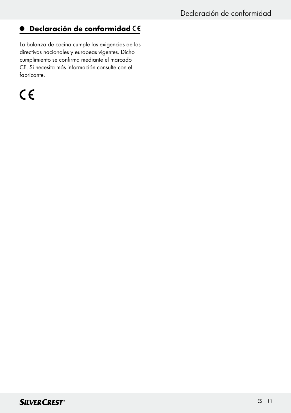 Declaración de conformidad | Silvercrest SKWD A1 User Manual | Page 11 / 38
