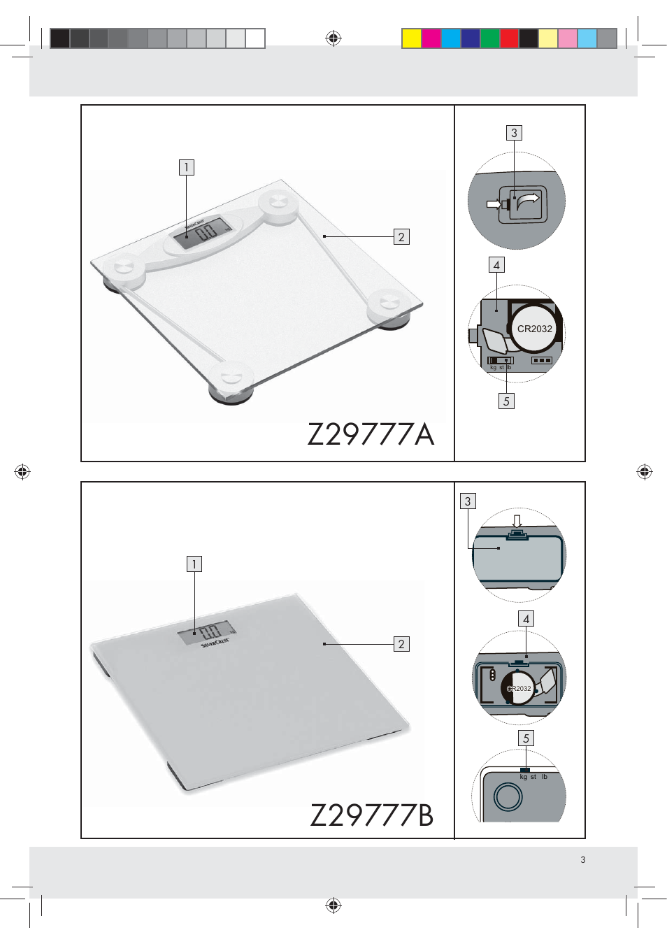 Silvercrest Z29777A / Z29777B User Manual | Page 3 / 24