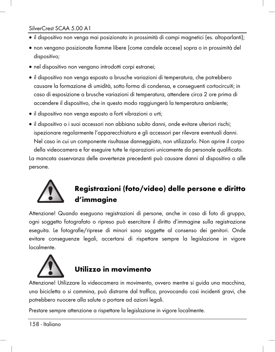 Utilizzo in movimento | Silvercrest SCAA 5.00 A1 User Manual | Page 160 / 294