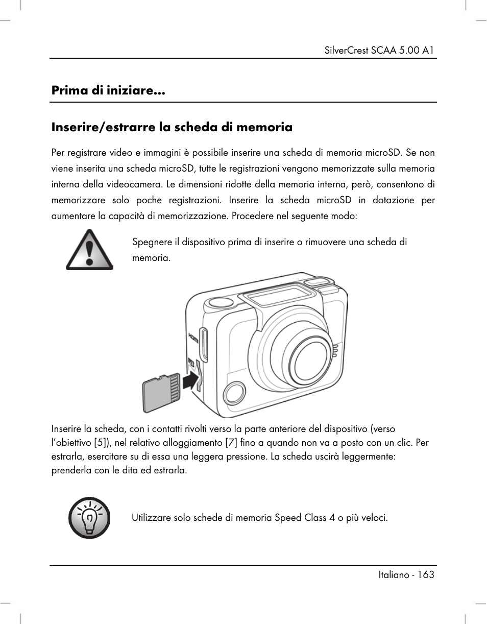 Prima di iniziare | Silvercrest SCAA 5.00 A1 User Manual | Page 165 / 294