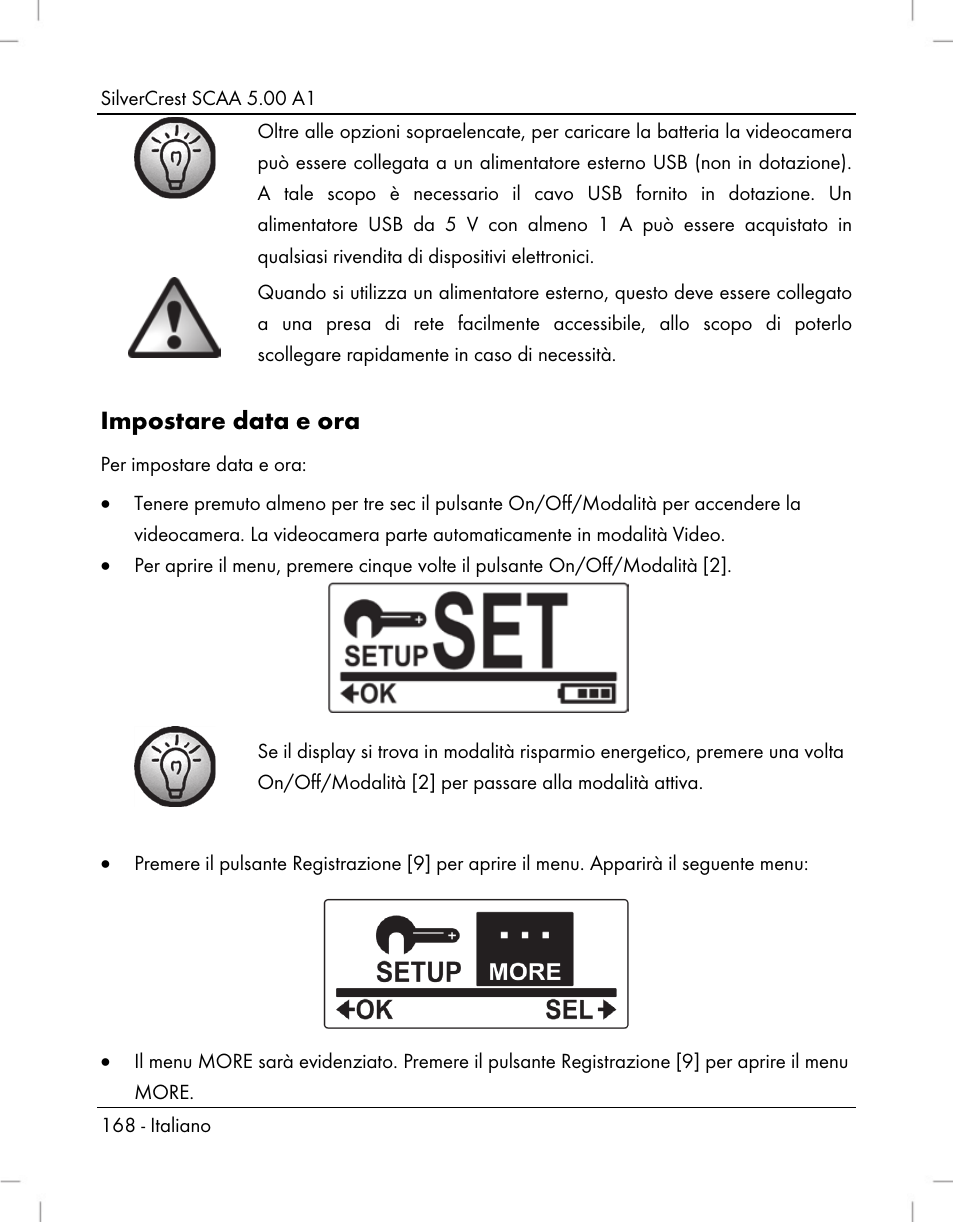 Impostare data e ora | Silvercrest SCAA 5.00 A1 User Manual | Page 170 / 294