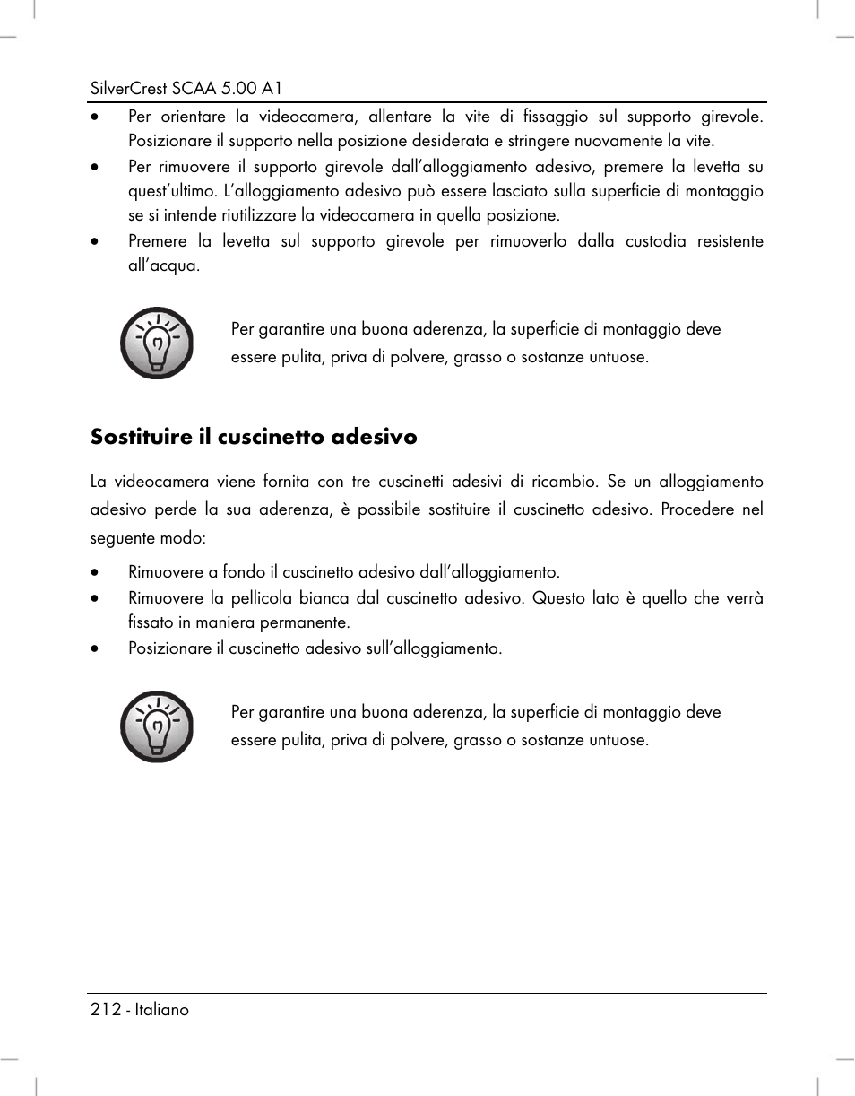 Sostituire il cuscinetto adesivo | Silvercrest SCAA 5.00 A1 User Manual | Page 214 / 294