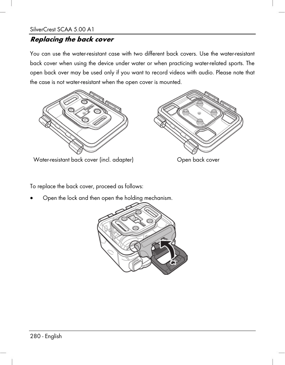 Replacing the back cover | Silvercrest SCAA 5.00 A1 User Manual | Page 282 / 294