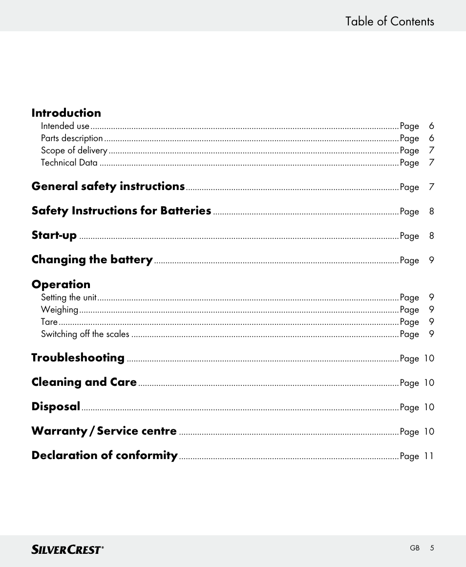 Silvercrest SKWD A1 User Manual | Page 5 / 62