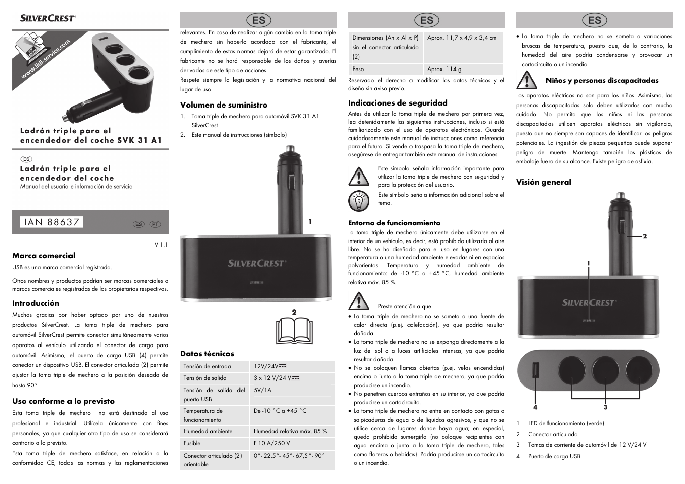 Silvercrest SVK 31 A1 User Manual | 8 pages