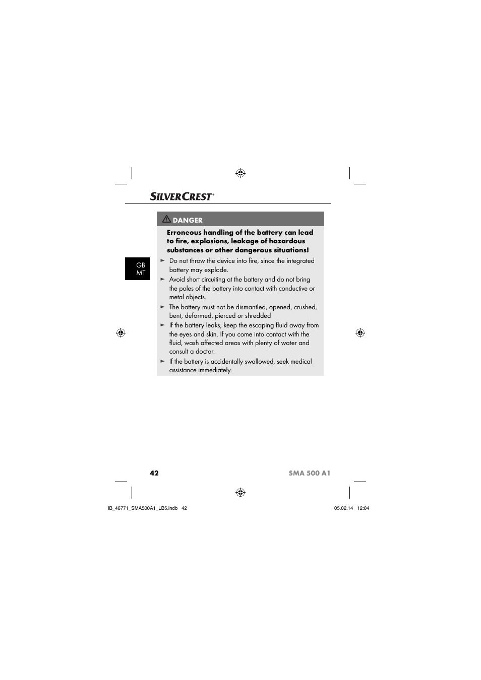 Silvercrest SMA 500 A1 User Manual | Page 45 / 76