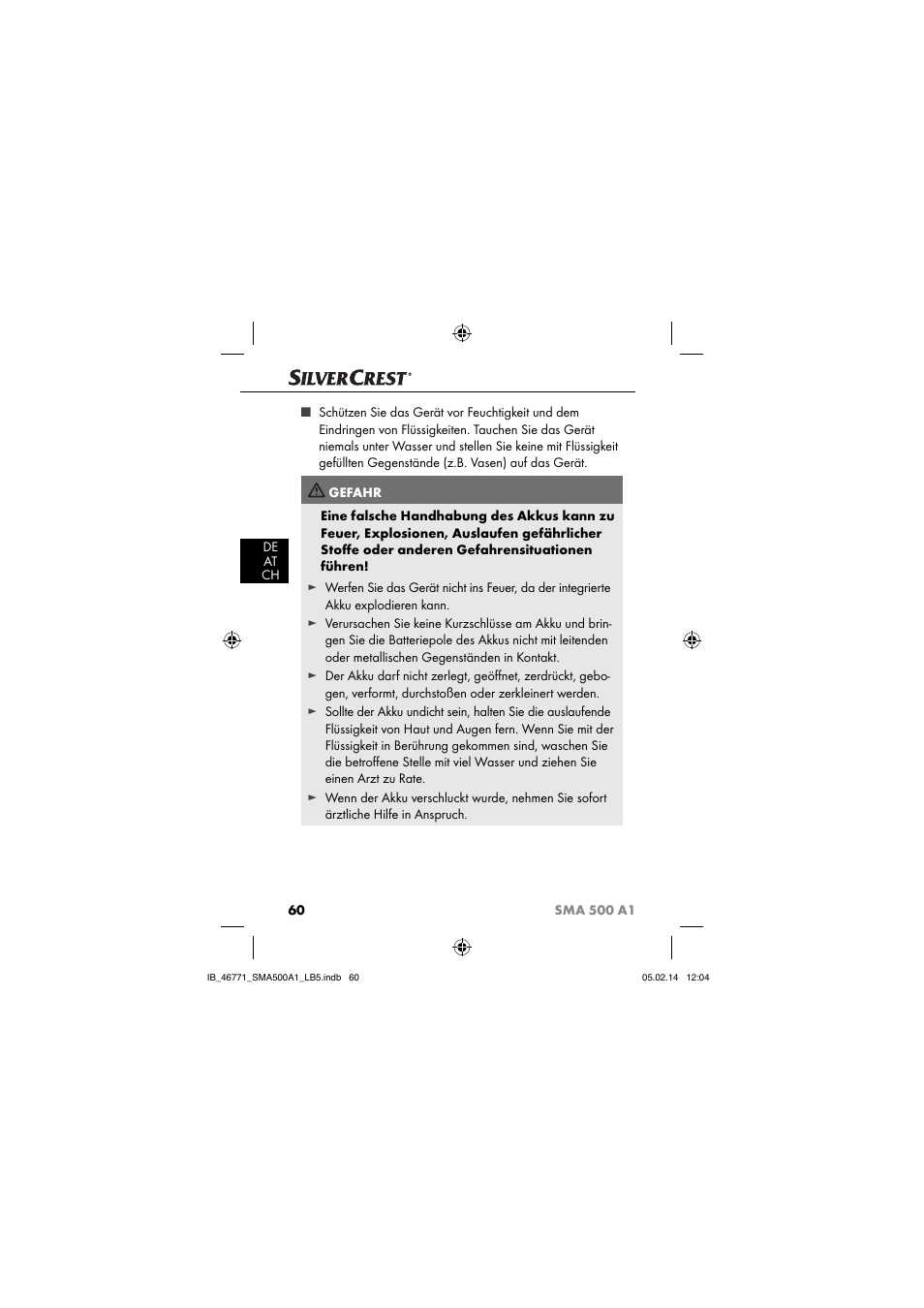 Silvercrest SMA 500 A1 User Manual | Page 63 / 76