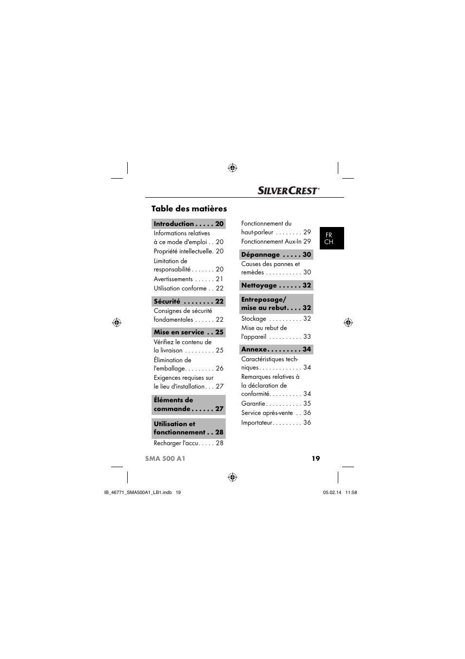 Silvercrest SMA 500 A1 User Manual | Page 22 / 94