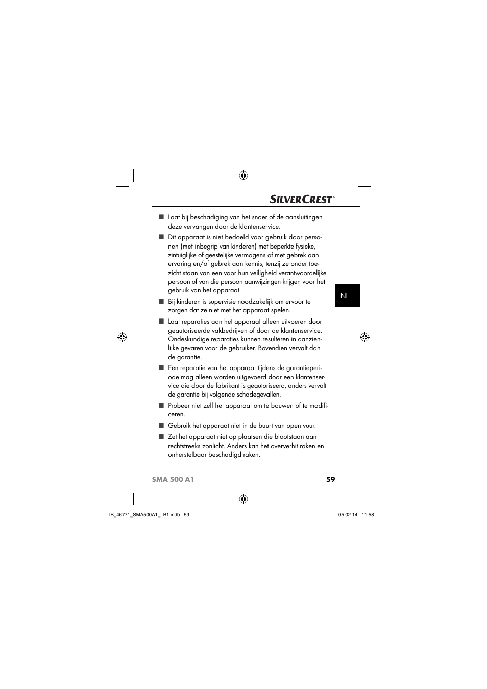 Silvercrest SMA 500 A1 User Manual | Page 62 / 94