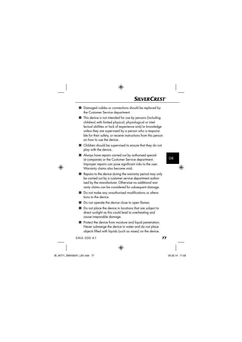 Silvercrest SMA 500 A1 User Manual | Page 80 / 94