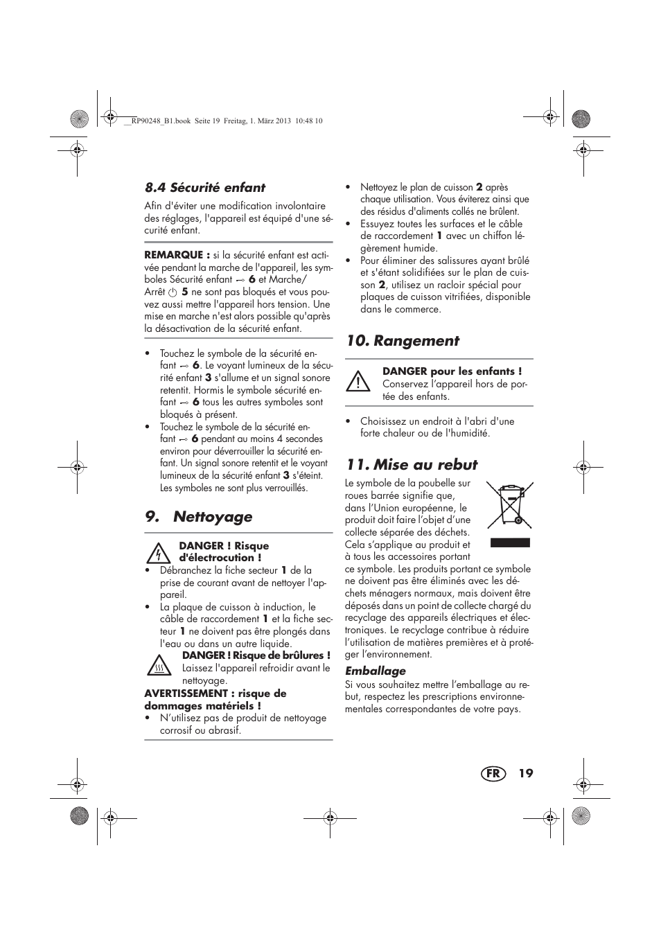Nettoyage, Rangement, Mise au rebut | Silvercrest SIKP 2000 B1 User Manual | Page 21 / 54