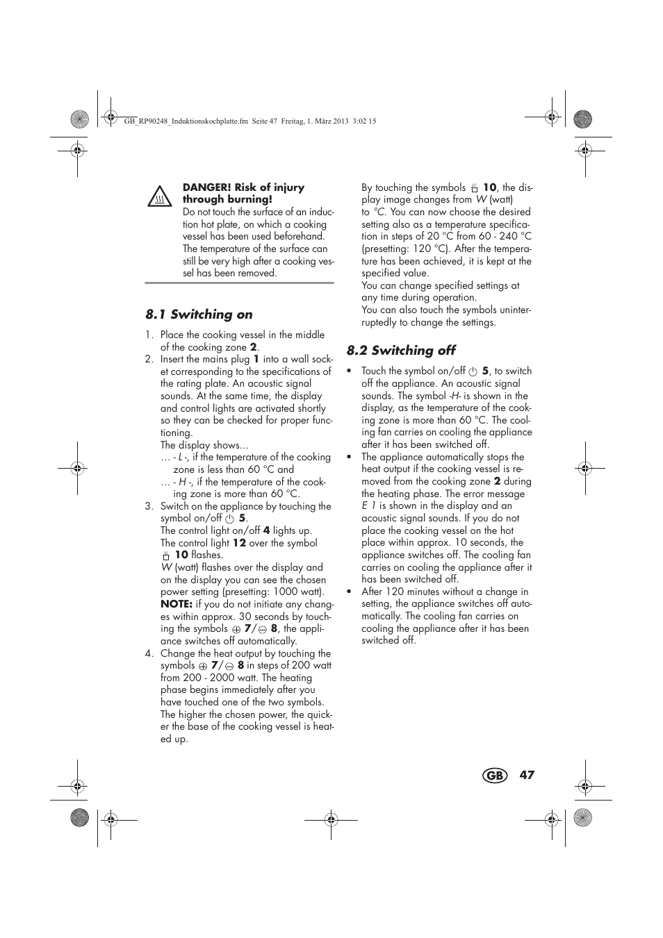 Silvercrest SIKP 2000 B1 User Manual | Page 49 / 54