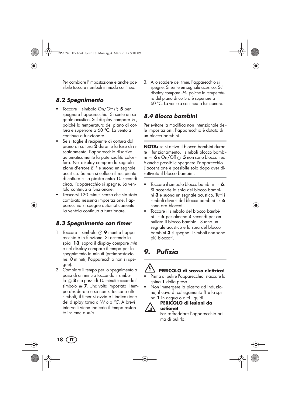 Pulizia | Silvercrest SIKP 2000 B1 User Manual | Page 20 / 54