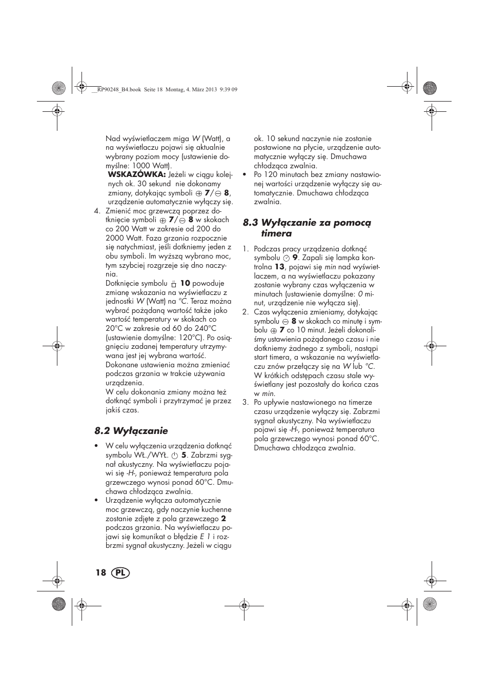 Silvercrest SIKP 2000 B1 User Manual | Page 20 / 78