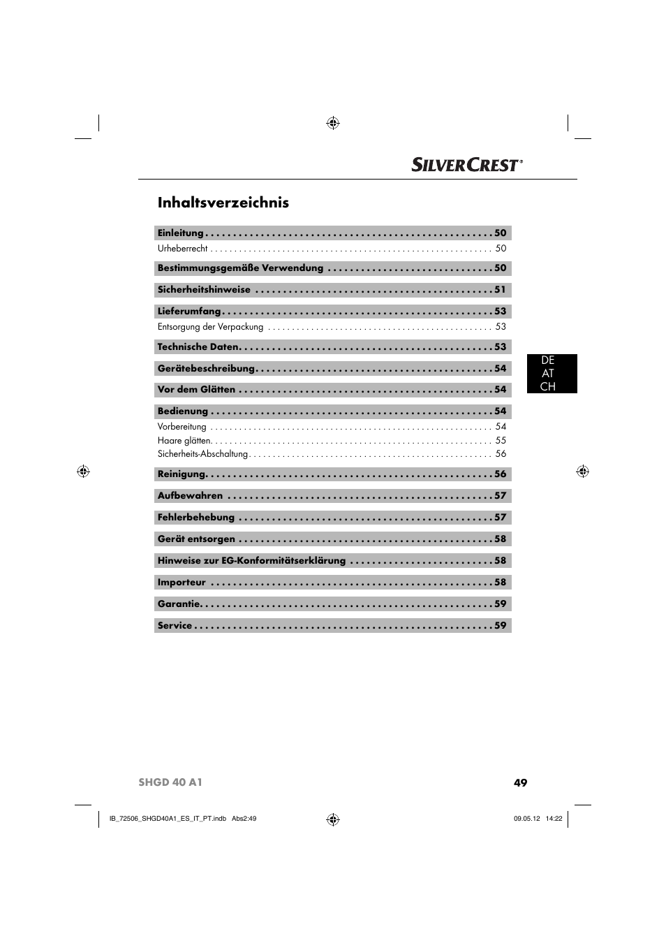 Silvercrest SHGD 40 A1 User Manual | Page 51 / 61