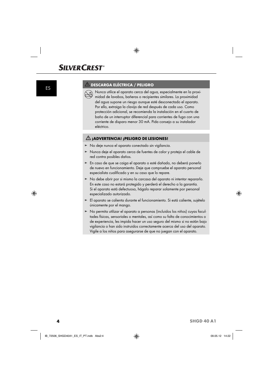 Silvercrest SHGD 40 A1 User Manual | Page 6 / 61