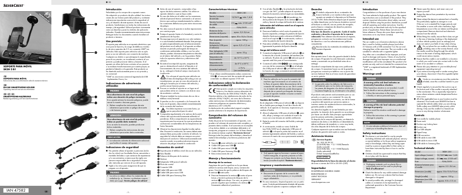 Silvercrest SKSH 2 B1 User Manual | 2 pages