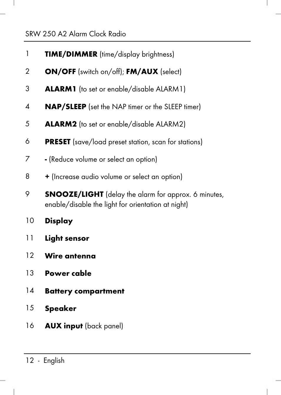 Silvercrest SRW 250 A2 User Manual | Page 14 / 144