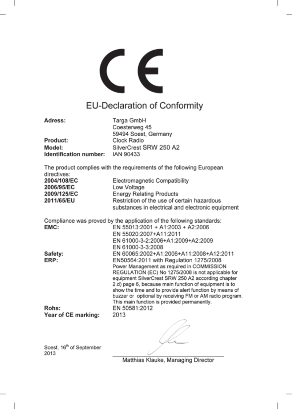 Silvercrest SRW 250 A2 User Manual | Page 118 / 118