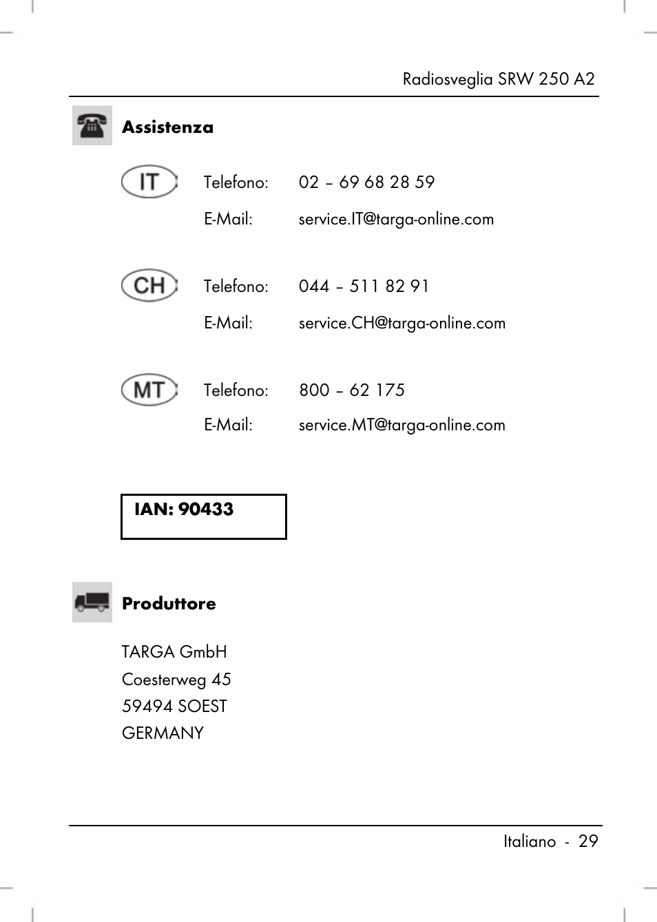 Silvercrest SRW 250 A2 User Manual | Page 31 / 118