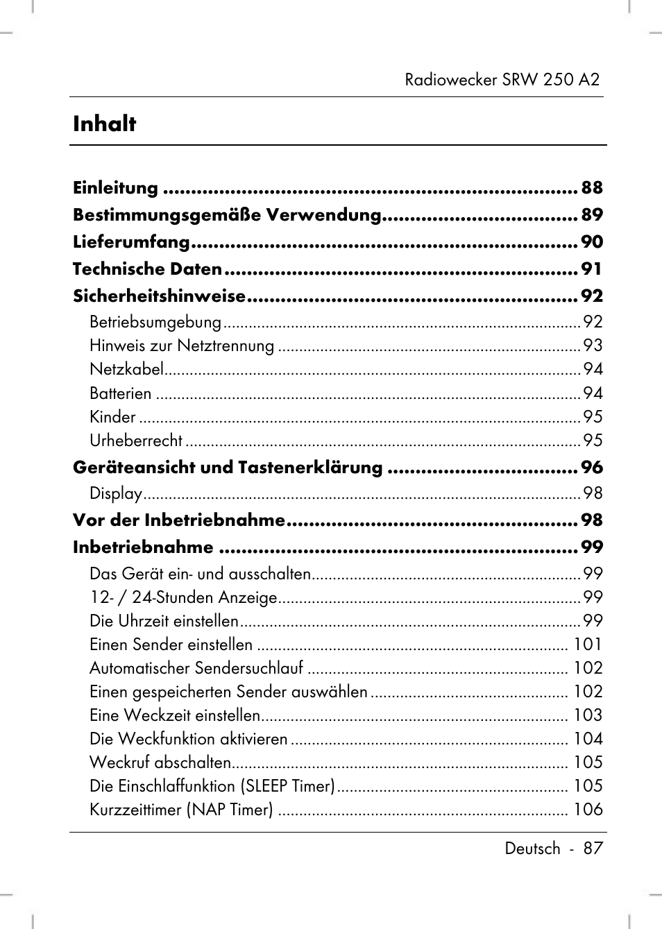 Silvercrest SRW 250 A2 User Manual | Page 89 / 118