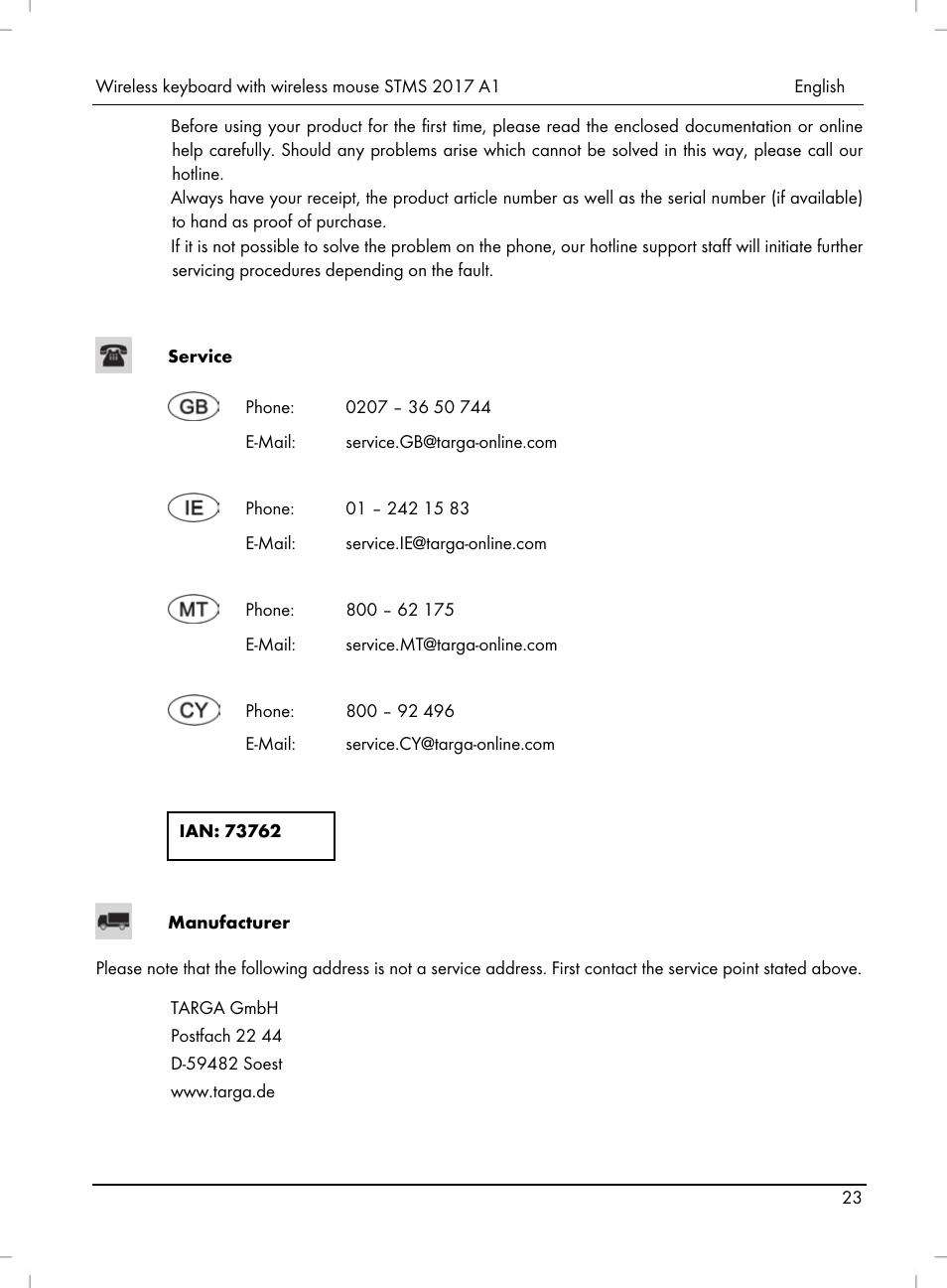 Silvercrest STMS 2017 A1 User Manual | Page 25 / 92