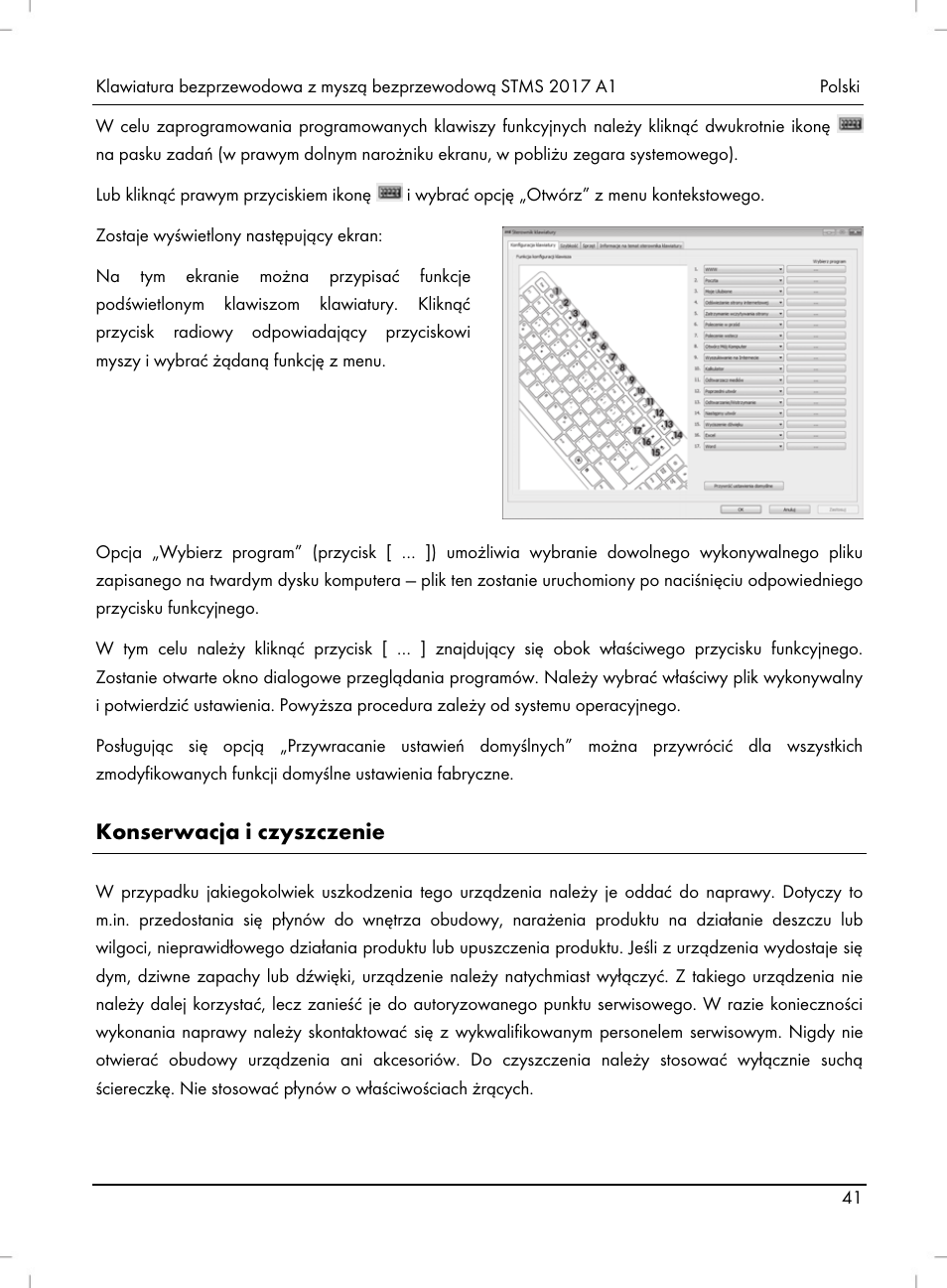 Konserwacja i czyszczenie | Silvercrest STMS 2017 A1 User Manual | Page 43 / 92