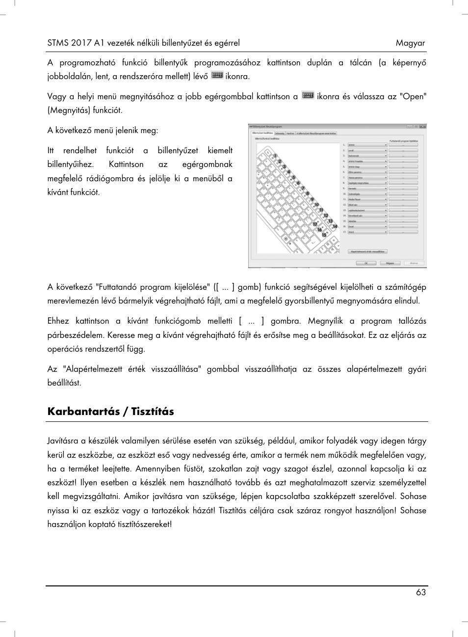 Karbantartás / tisztítás | Silvercrest STMS 2017 A1 User Manual | Page 65 / 92