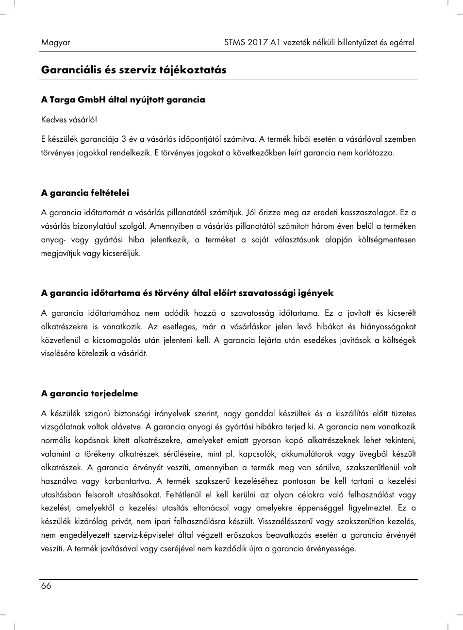 Garanciális és szerviz tájékoztatás | Silvercrest STMS 2017 A1 User Manual | Page 68 / 92