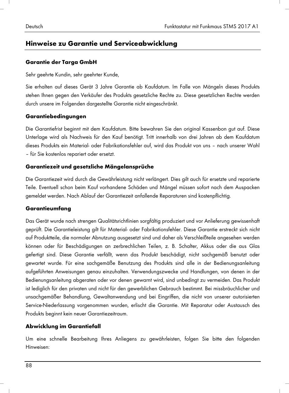 Silvercrest STMS 2017 A1 User Manual | Page 90 / 92