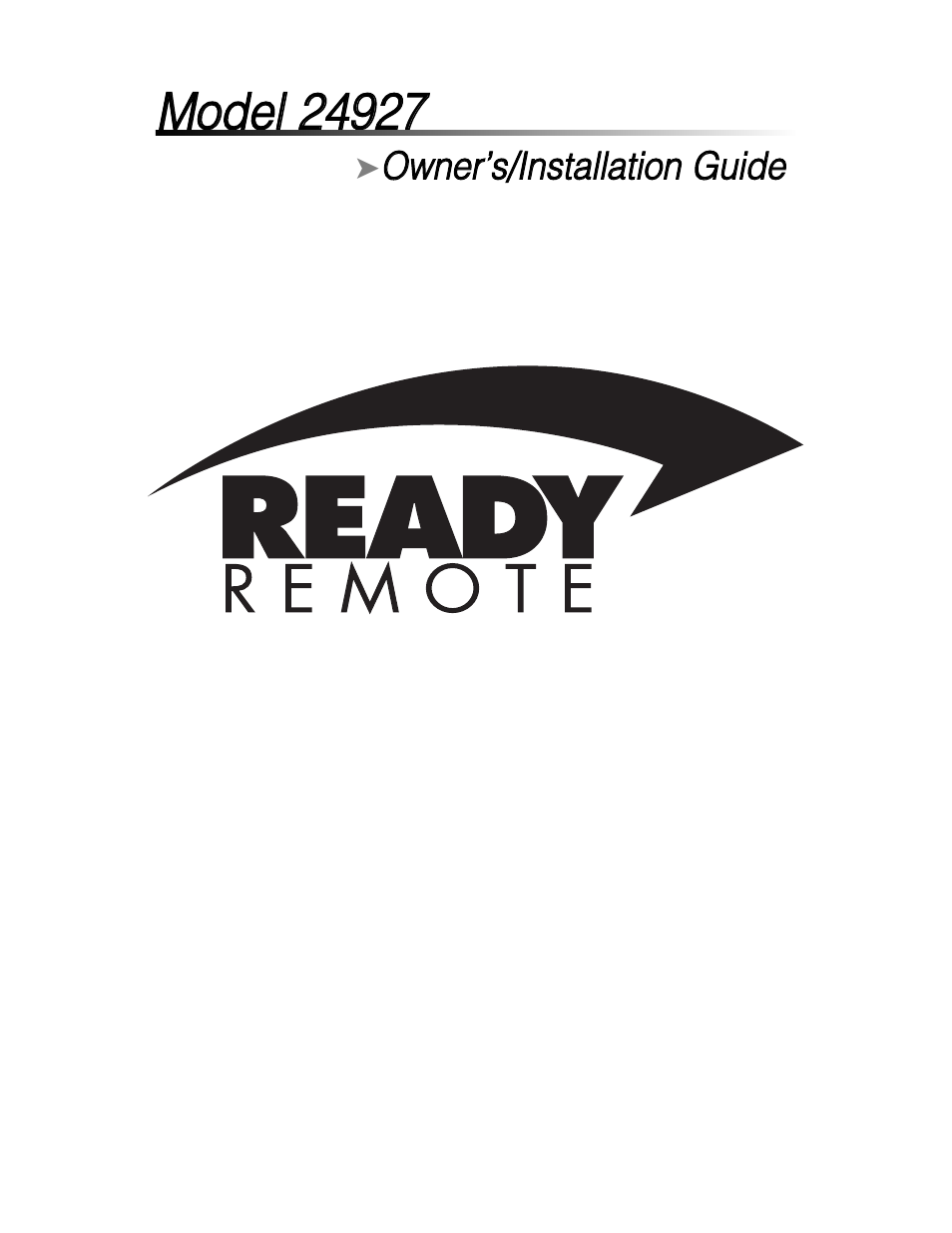 Ready Remote 24927 User Manual | 79 pages