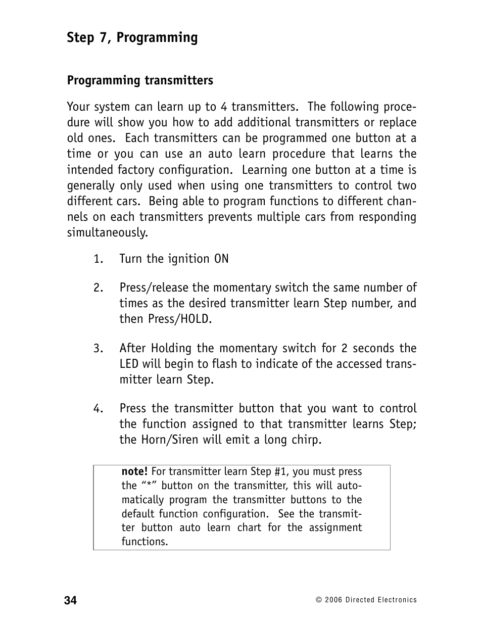 Step 7, programming | Ready Remote 24927 User Manual | Page 37 / 79