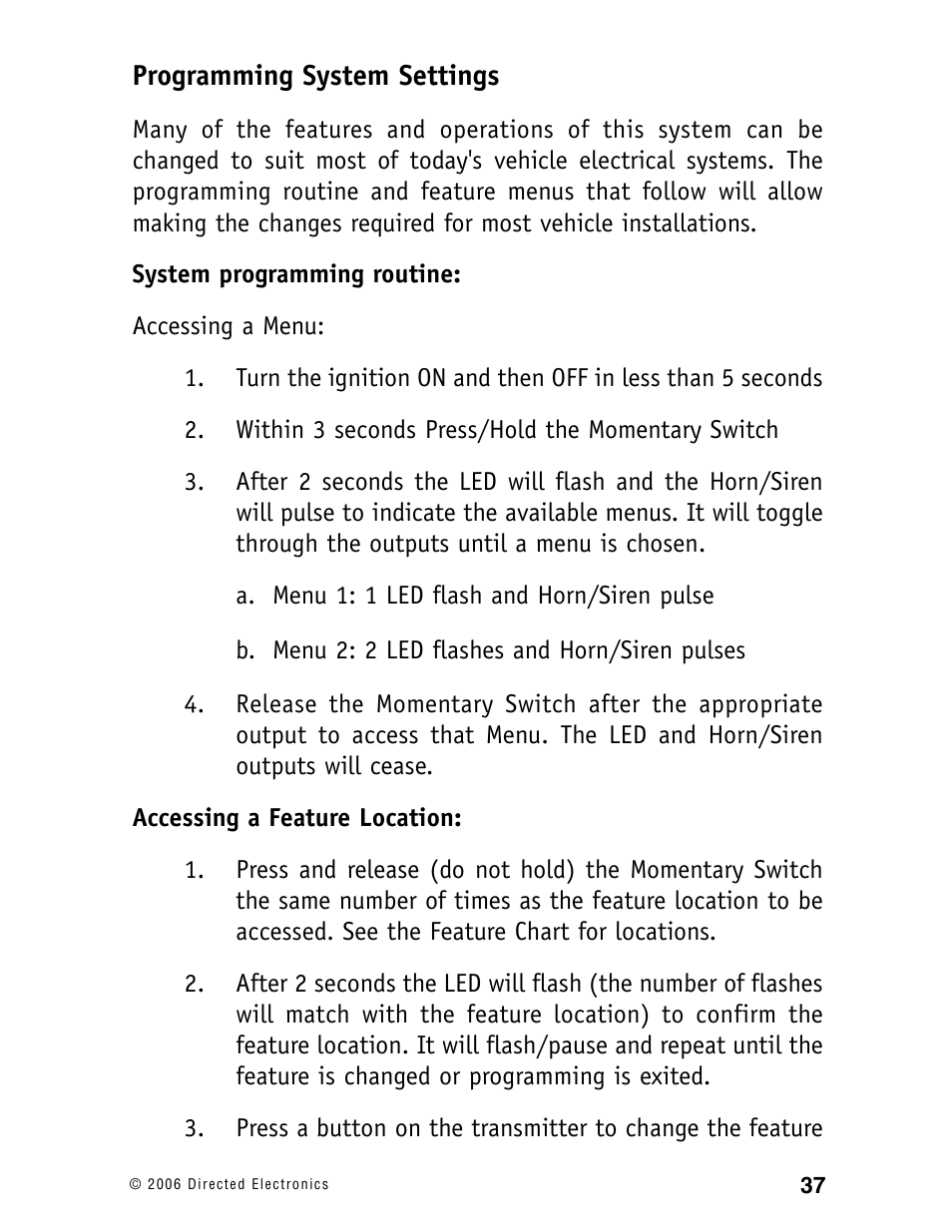 Programming system settings | Ready Remote 24927 User Manual | Page 40 / 79