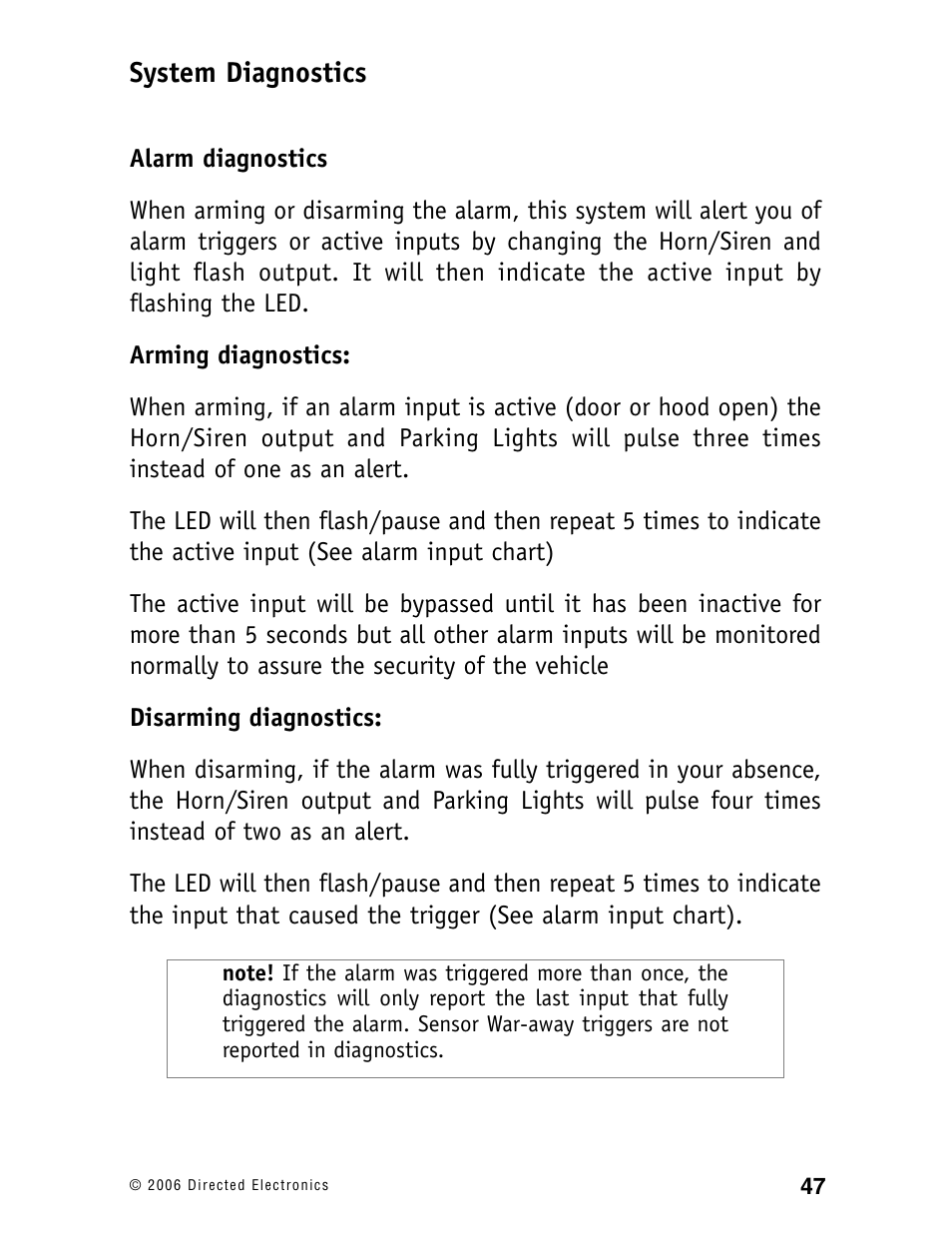 System diagnostics | Ready Remote 24927 User Manual | Page 50 / 79