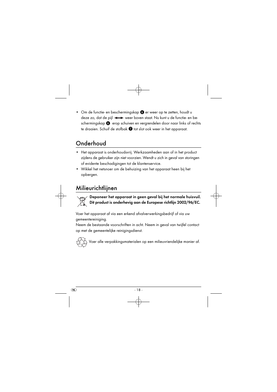 Onderhoud, Milieurichtlijnen | Silvercrest SEAS 20 A1 User Manual | Page 21 / 43