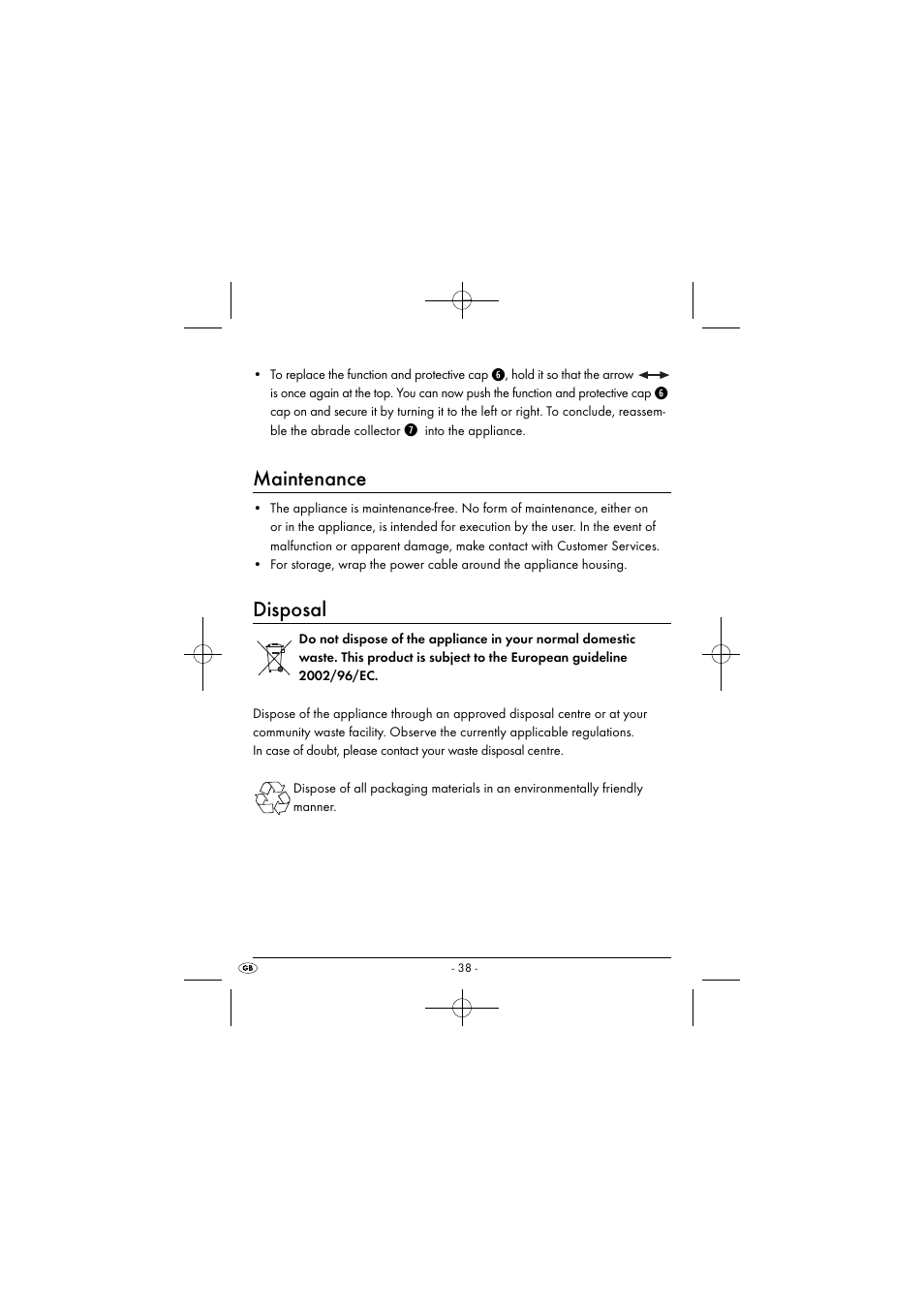 Maintenance, Disposal | Silvercrest SEAS 20 A1 User Manual | Page 41 / 43
